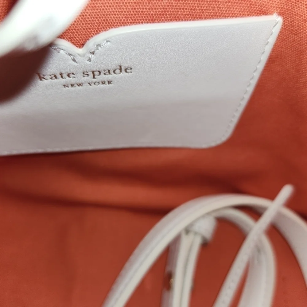 NWOT Kate Spade Orange and White Women's CROSS-BODY purse with clutch